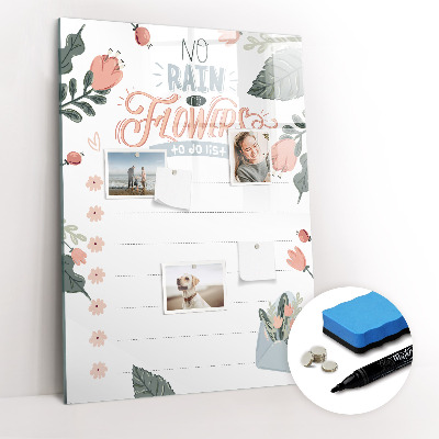 Magnetic marker board Decorative list
