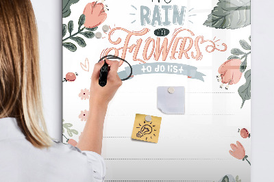 Magnetic marker board Decorative list