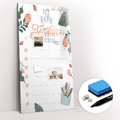 Magnetic writing board Decorative list