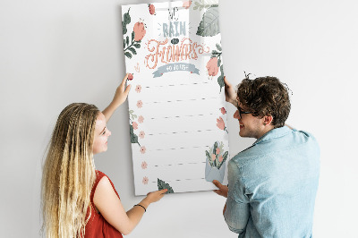 Magnetic marker board Decorative list
