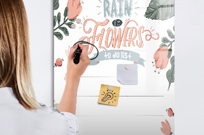 Magnetic marker board Decorative list