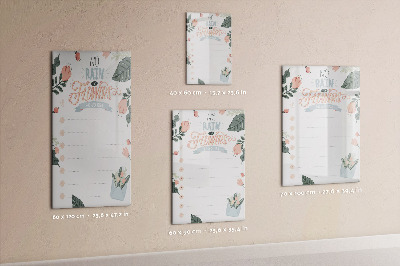 Magnetic marker board Decorative list