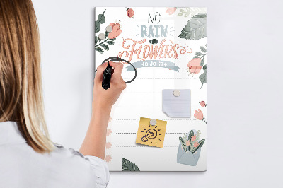 Magnetic marker board Decorative list