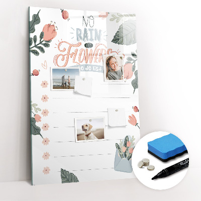 Magnetic marker board Decorative list