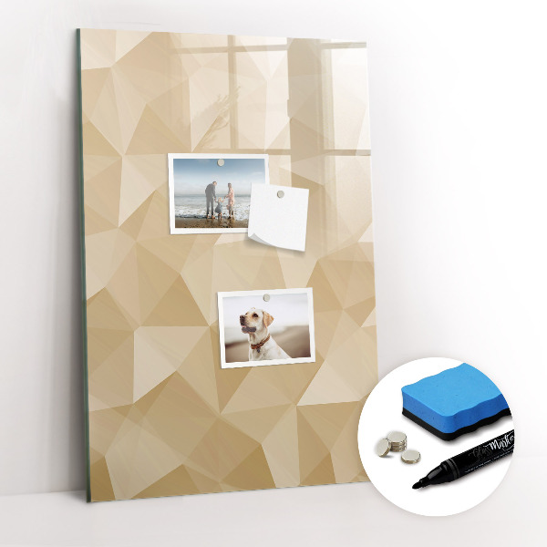 Magnetic marker board Triangles abstraction
