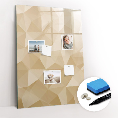 Magnetic marker board Triangles abstraction