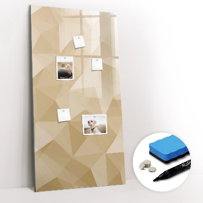 Magnetic marker board Triangles abstraction