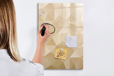 Magnetic marker board Triangles abstraction