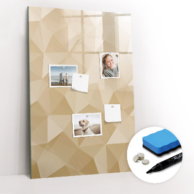 Magnetic marker board Triangles abstraction