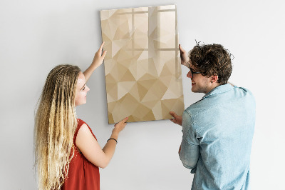 Magnetic marker board Triangles abstraction