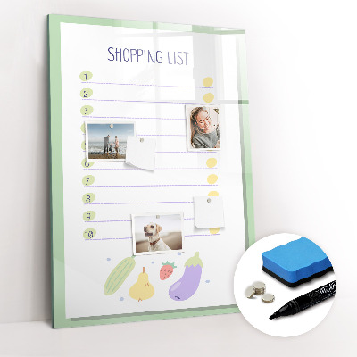 Glass dry erase board magnetic Summer Beach Sand