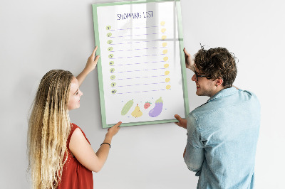 Glass dry erase board magnetic Summer Beach Sand