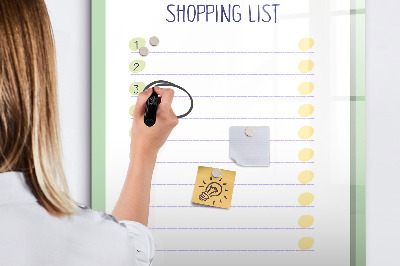 Glass dry erase board magnetic Summer Beach Sand