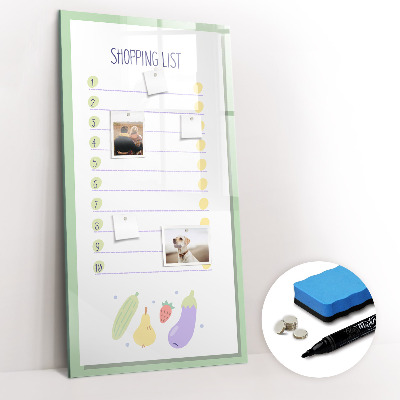 Glass dry erase board magnetic Summer Beach Sand