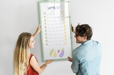 Glass dry erase board magnetic Summer Beach Sand