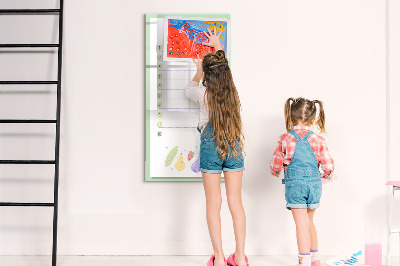 Glass dry erase board magnetic Summer Beach Sand