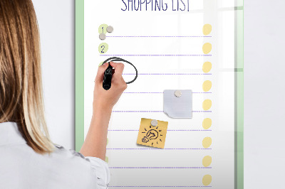 Glass dry erase board magnetic Summer Beach Sand