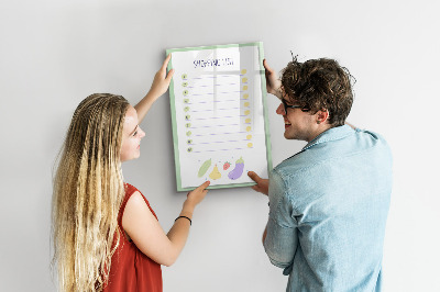 Glass dry erase board magnetic Summer Beach Sand
