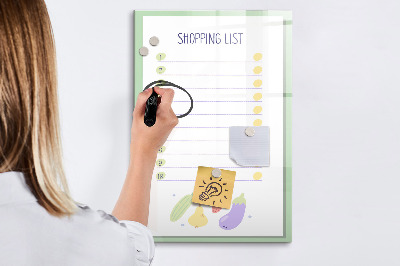 Glass dry erase board magnetic Summer Beach Sand