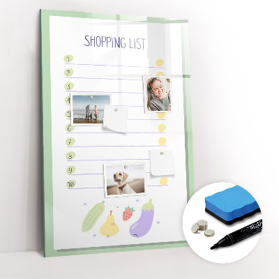 Glass dry erase board magnetic Summer Beach Sand