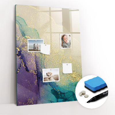 Magnetic marker board Colorful Marble