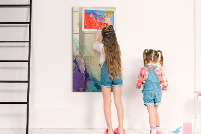Magnetic marker board Colorful Marble