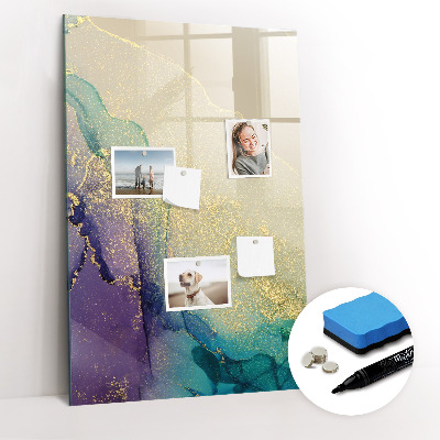 Magnetic marker board Colorful Marble