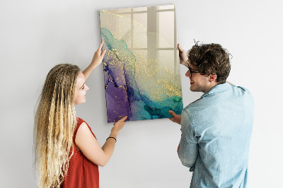 Magnetic marker board Colorful Marble