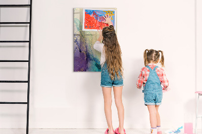 Magnetic marker board Colorful Marble