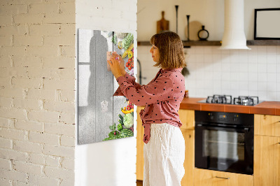 Magnetic marker board Vegetables on Wood