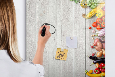 Magnetic marker board Vegetables on Wood