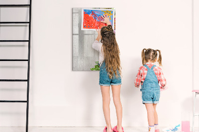 Magnetic writing board Vegetables on Wood