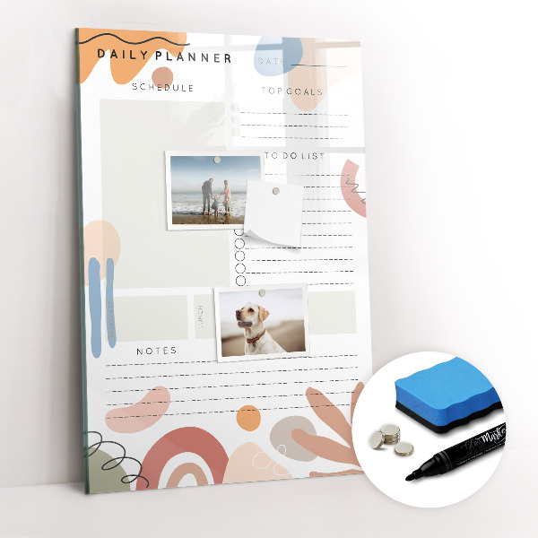 Glass dry erase board magnetic Habit Tracker