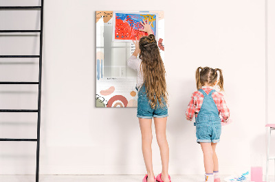 Glass dry erase board magnetic Habit Tracker