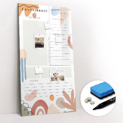 Glass dry erase board magnetic Habit Tracker