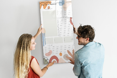 Glass dry erase board magnetic Habit Tracker