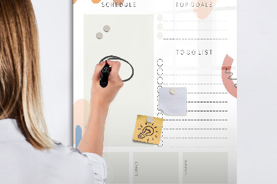 Glass dry erase board magnetic Habit Tracker
