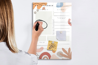 Glass dry erase board magnetic Habit Tracker