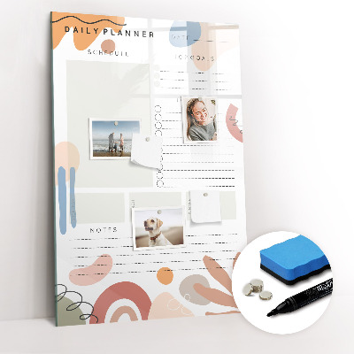 Glass dry erase board magnetic Habit Tracker