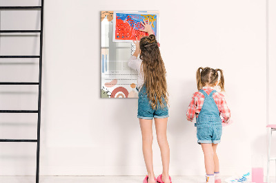 Glass dry erase board magnetic Habit Tracker