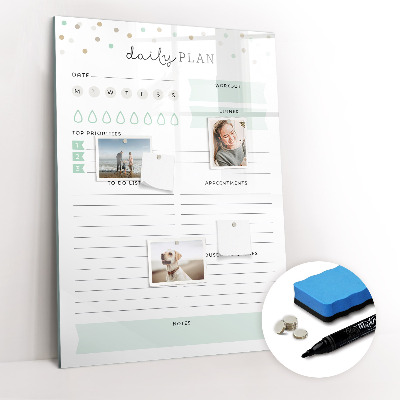 Magnetic marker board Weekly Planner