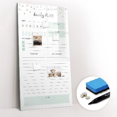 Magnetic marker board Weekly Planner