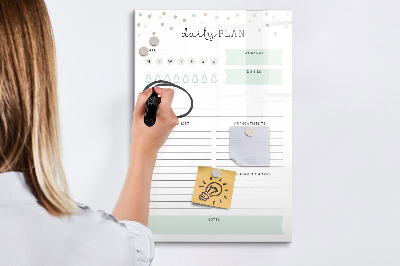 Magnetic marker board Weekly Planner