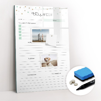 Magnetic drawing board Meal Planner