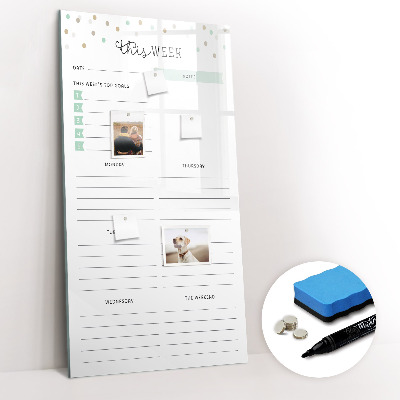 Magnetic drawing board Meal Planner