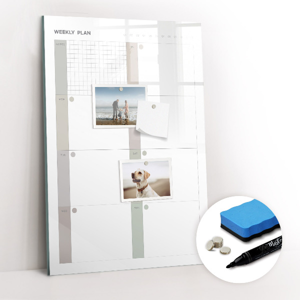 Magnetic marker board Elegant Marble