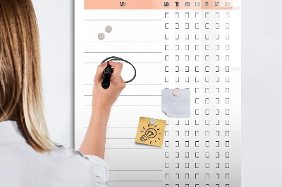 Magnetic board for drawing Cleaning Checklist