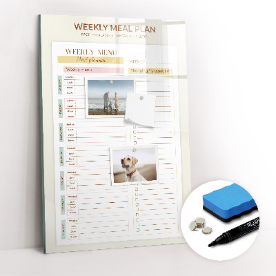 Glass dry erase board magnetic To-Do List