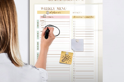 Glass dry erase board magnetic To-Do List