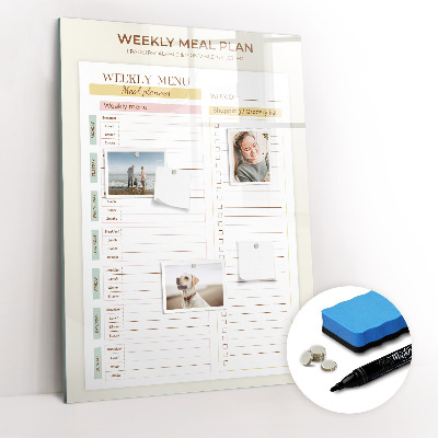 Glass dry erase board magnetic To-Do List
